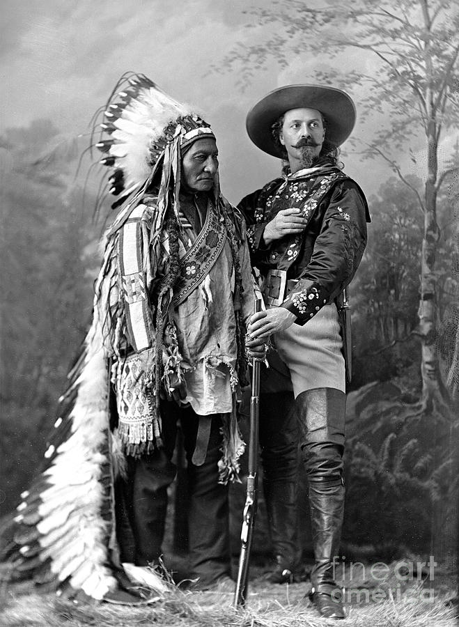 Chief Sitting Bull and Buffalo Bill 1885 Photograph by Doc Braham