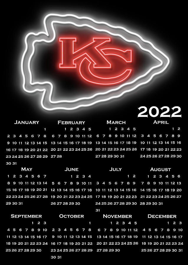 Chiefs 2022 Calendar Digital Art by Ricky Barnard