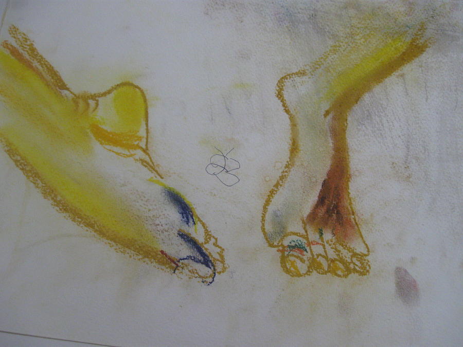 Chiehs Feet Drawing by AJ Brown
