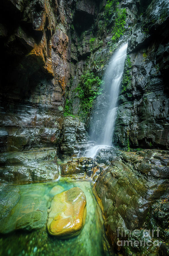 Waterfall Photograph - Chiffon in the Gorge by Peng Shi