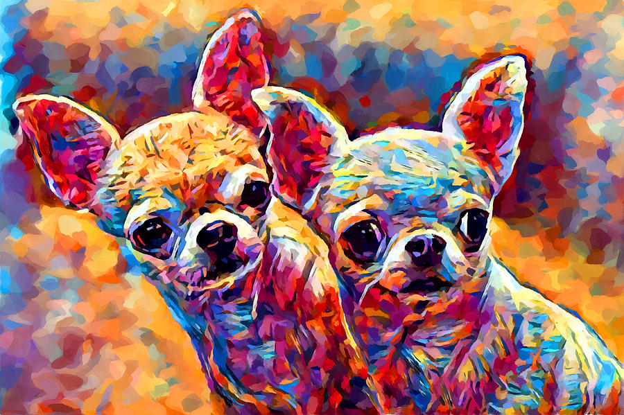 Chihuahua Painting - Chihuahua Bros by Chris Butler