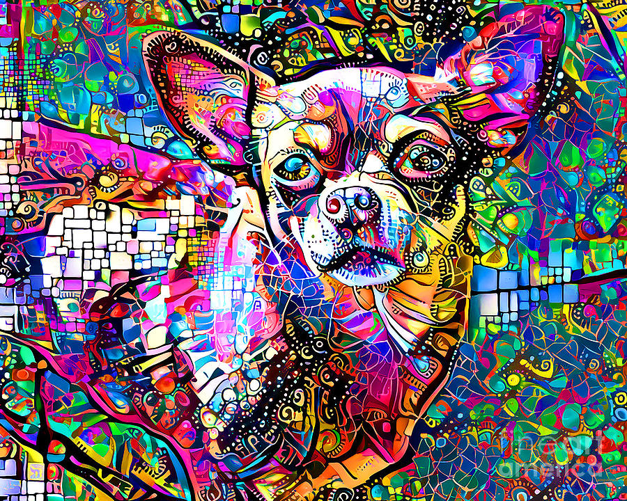 Chihuahua Dog in Whimsical Modern Pop Art 20211209 Photograph by Wingsdomain Art and Photography