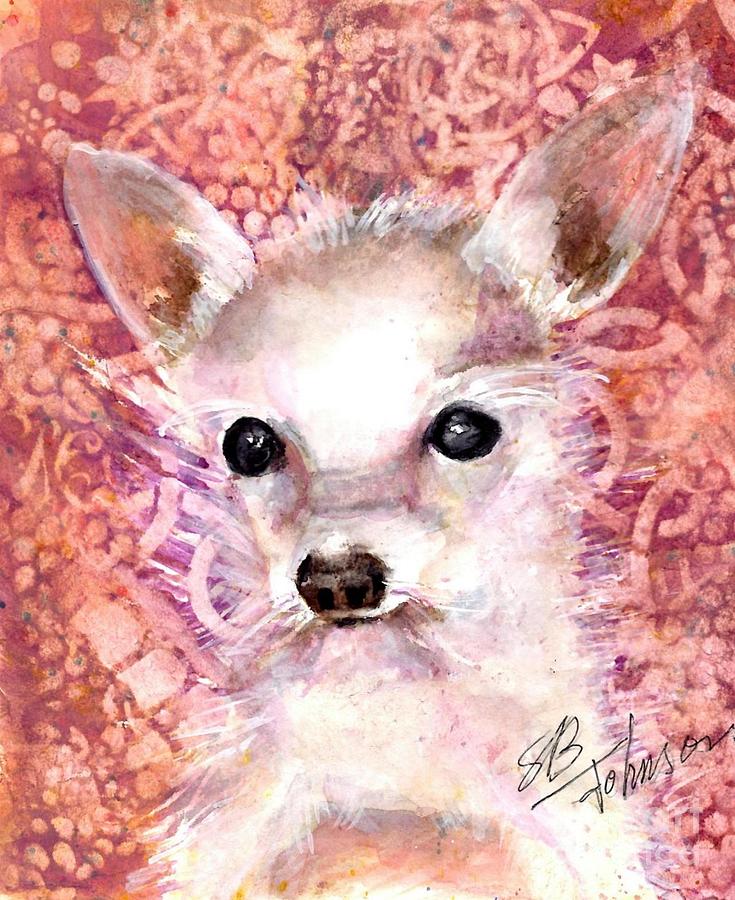 Chihuahua Mix  Painting by Susan Blackaller-Johnson