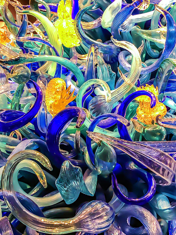 Chihuly Colored Glass Mixed Media by Pheasant Run Gallery