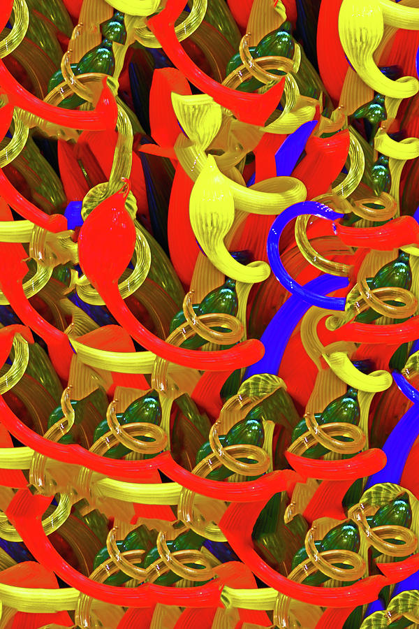 Chihuly Too 4 Yellows Reds Blues Greens Pattern Flowing A 2 5202014 4 2 Photograph by David Frederick