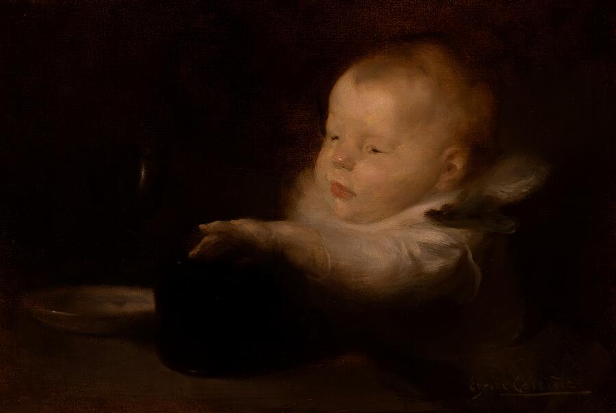 Child at Table - Eugene Carriere Digital Art by Samuel HUYNH Child at Table - Eugene Carriere Digital Art by Samuel HUYNH