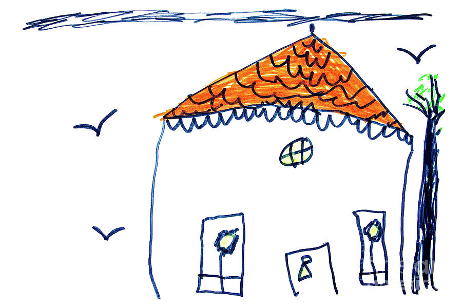 child drawing of house