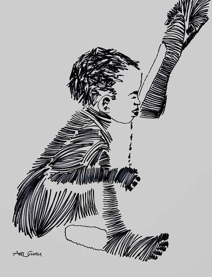 boy drinking water illustration