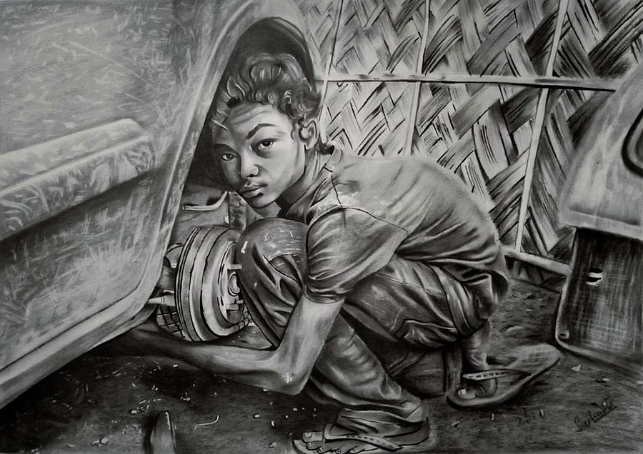Child Labour Drawing by Sushmita Khosla Pixels