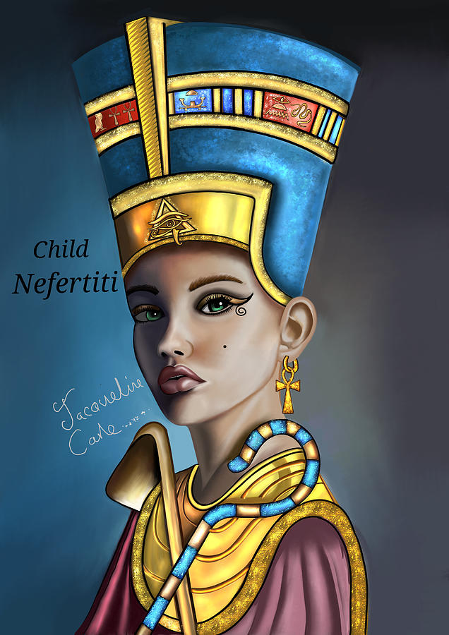 Child Nefertiti Drawing By Jacqueline Carle - Fine Art America