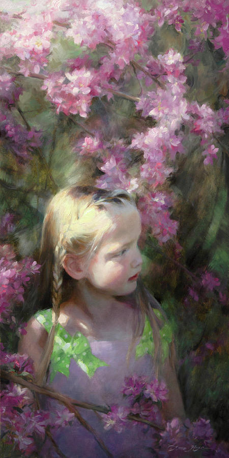 Spring Painting - Child of Spring by Anna Rose Bain