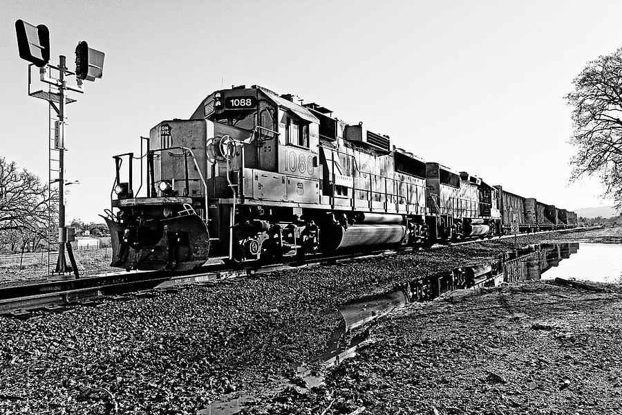 Child of the 80s -- EMD GP60s Pulling a Union Pacific Freight Train in Templeton, California Photograph by Darin Volpe