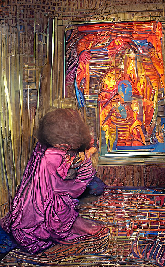 Child Praying and Crying Digital Art by Service Disabled Veteran James