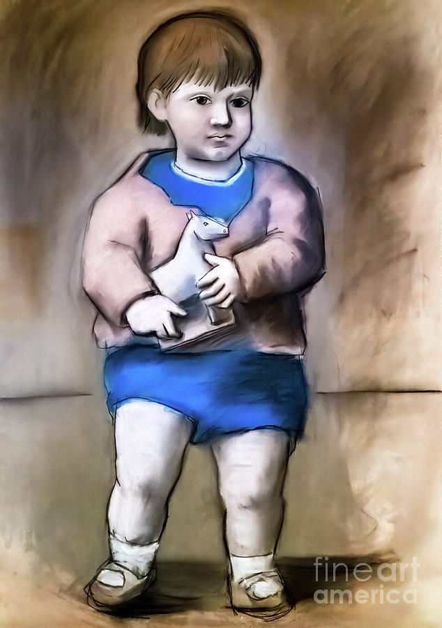 Child With Toy by Pablo Picasso 1923 Painting by Pablo Picasso
