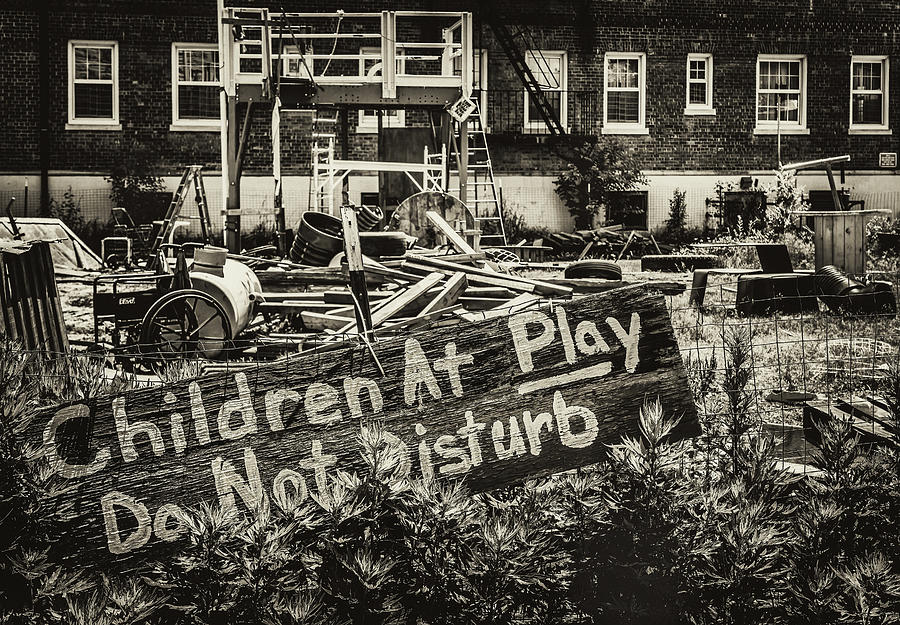 Children At Play Do Not Disturb Photograph by Elvira Peretsman