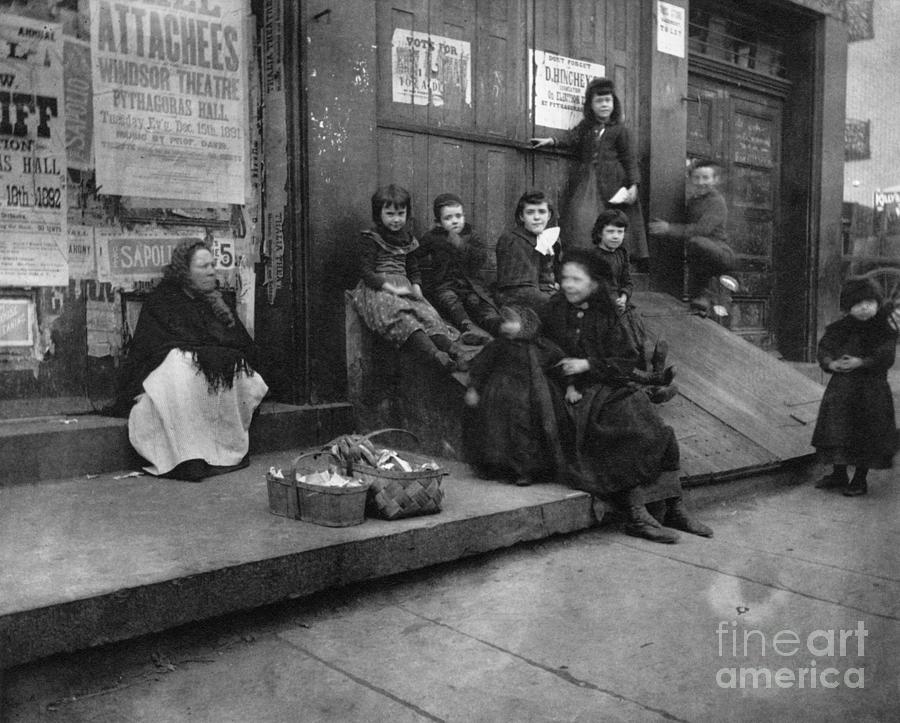 Children, New York City, c1892 Photograph by Jacob Riis