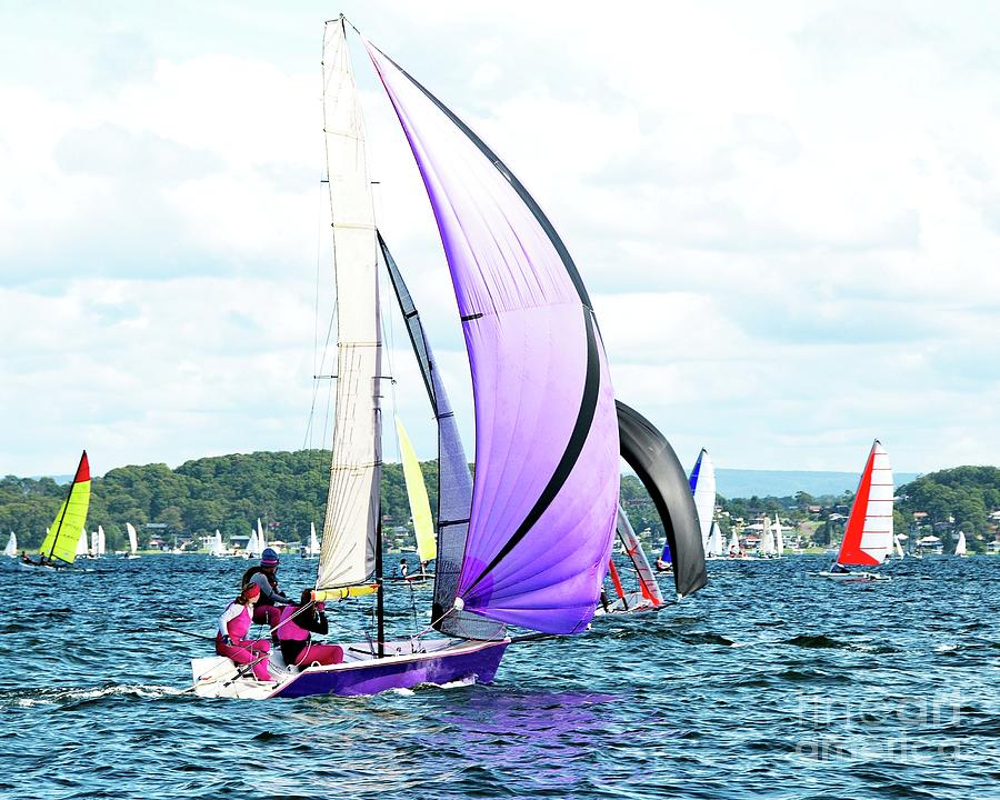 Children Sailing At The Combined High School Sailing Championshi Photograph