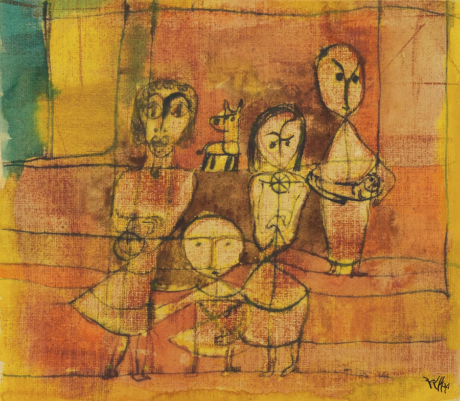 Children with Dog 1920 Painting by Paul Klee - Fine Art America