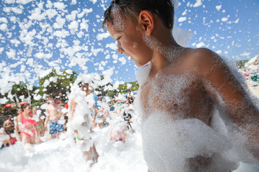 Childrens foam party Photograph by Sergio G. Cañizares