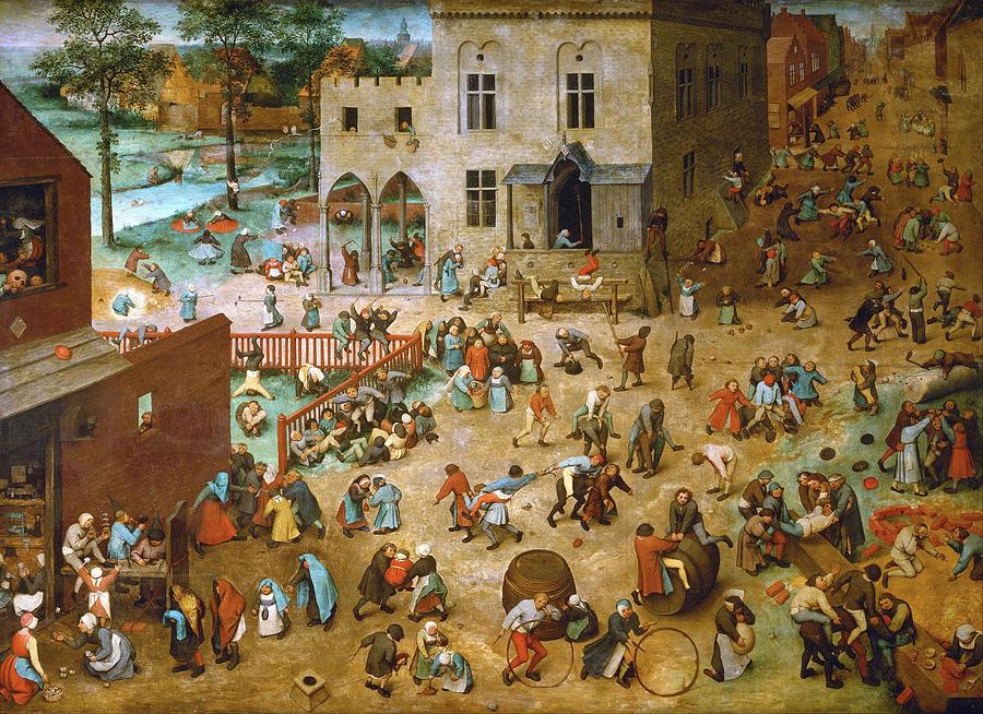 Elder Painting - Childrens Games by Pieter Bruegel the Elder