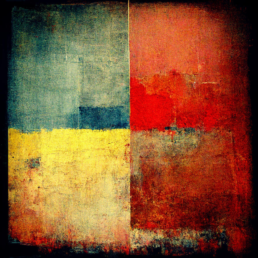 childrens  time  grunge  acrilic  abstract  by  Rothko  and  K  1d461e1b  4b6b  4716  b715  416521ef Painting