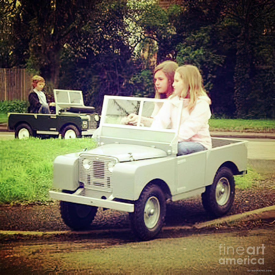 Childs Land Rover and Kids Photograph by Retrographs