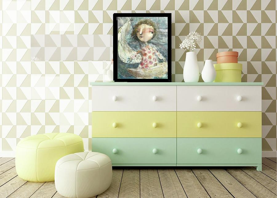 Childs Room Print Mixed Media by Eleatta Diver