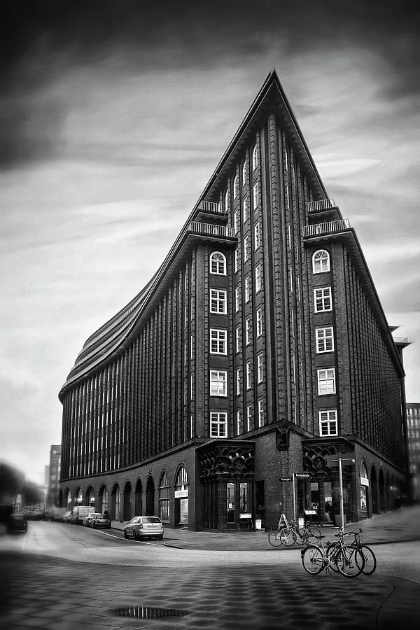Chilehaus Hamburg Germany Black and White  Photograph by Carol Japp