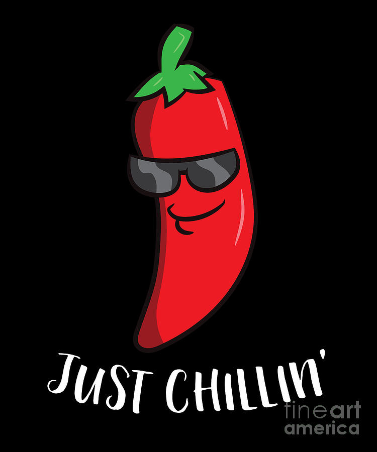 Chili Just Chillin Love Chilis Cinco De Mayo Digital Art by EQ Designs
