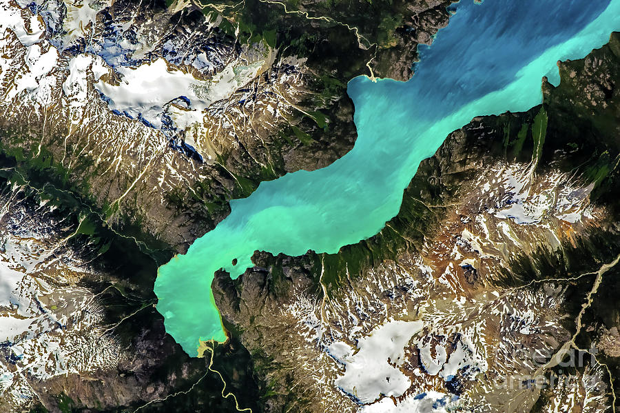 Chilko Lake BC Canada From Space Photograph by M G Whittingham Fine