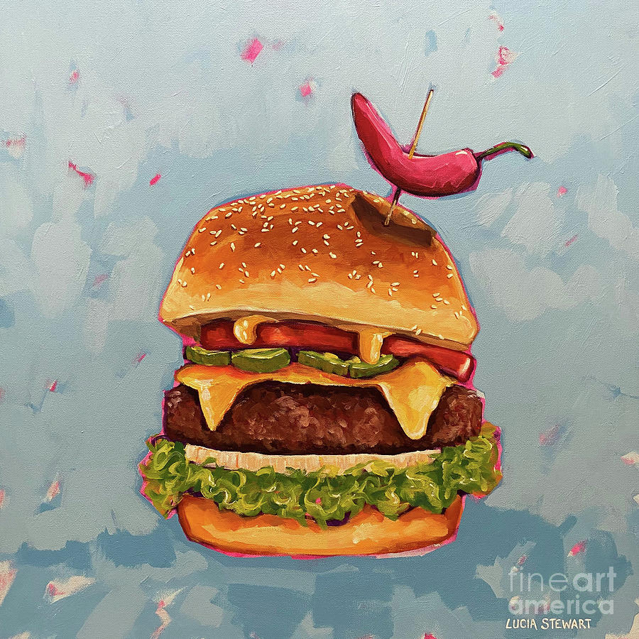 Chilly Burger Painting by Lucia Stewart