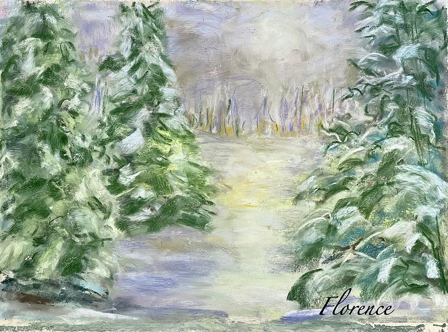 Chilly Evening  Painting by Paintings by Florence - Florence Ferrandino
