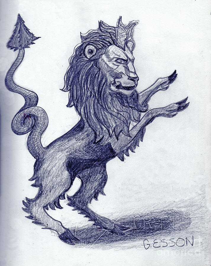 Chimera Drawing by Genevieve Esson