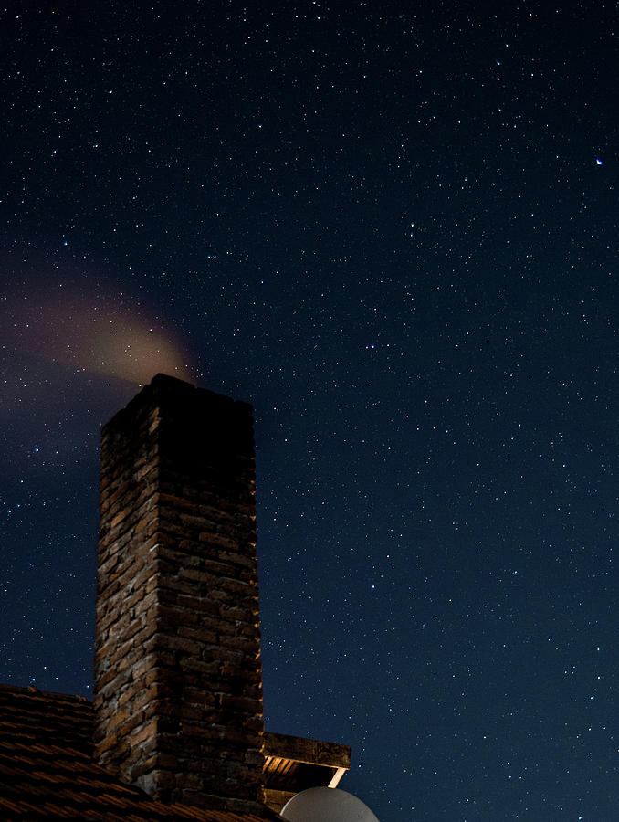 Chimney On Starry Night Sky Photograph By Marko Milic