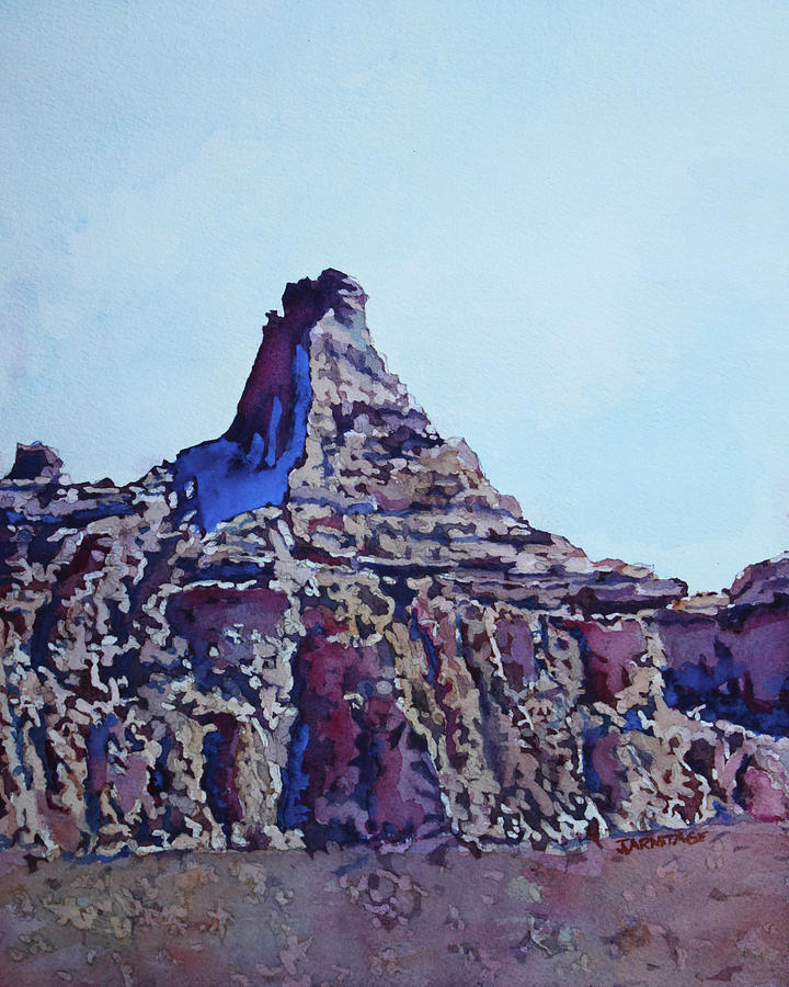 Badlands National Park Painting - Chimney Rock  by Jenny Armitage