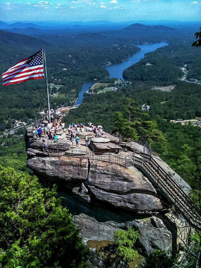 Chimney Rock NC A Most Majestic View Chimney  Rock State Park Landscape Art Photograph by Reid Callaway
