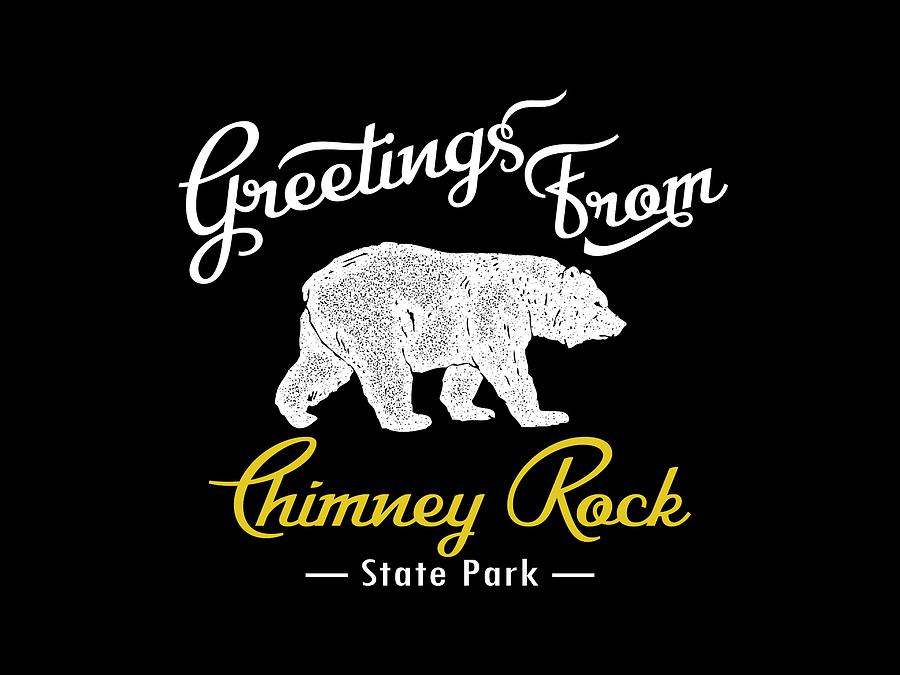 Chimney Rock State Park Bear Digital Art by Flo Karp