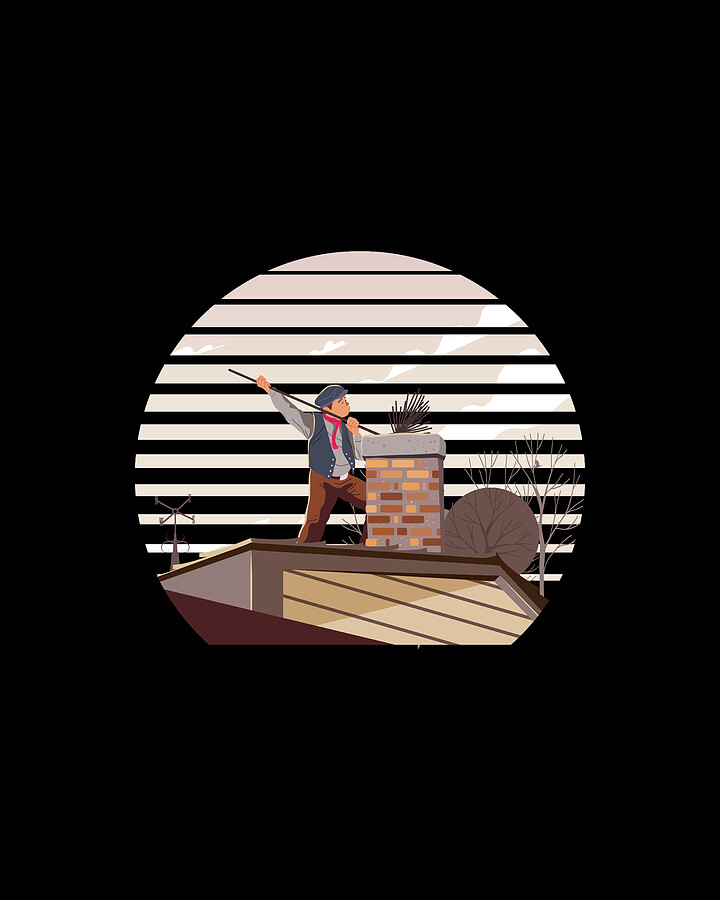 Chimney Sweep Retro Vintage Chimney Sweeper Sweeping Gift Digital Art