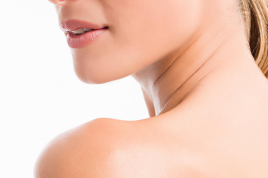Chin neck and shoulder of a woman Photograph by Image Source