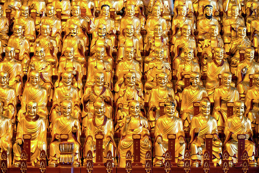 China 10 MKm2 Collection - Gold Buddhist Statues Photograph by Philippe HUGONNARD