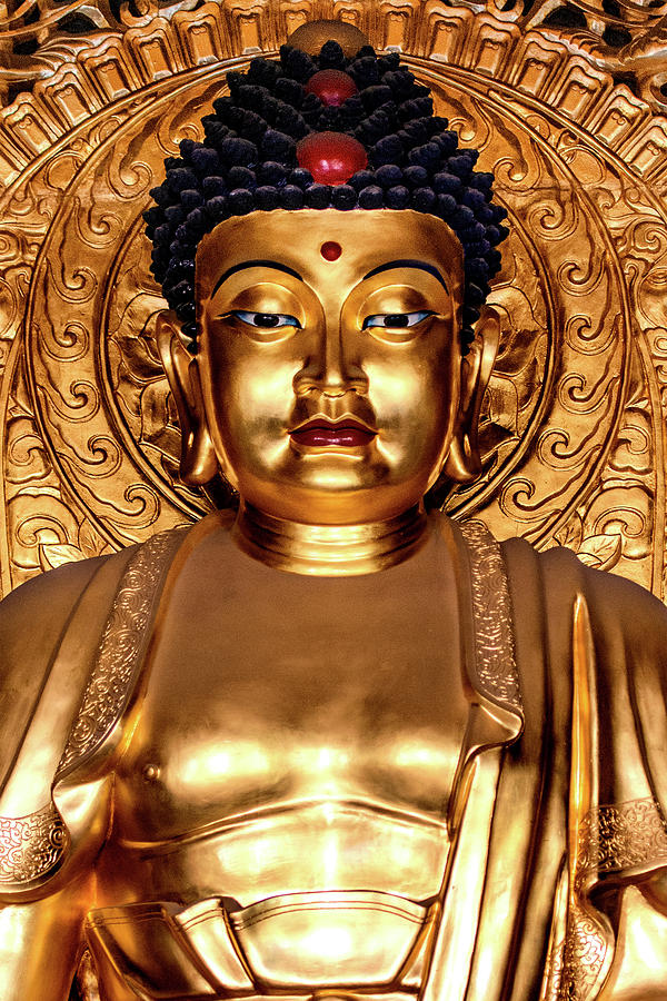 China 10 MKm2 Collection - Golden Buddha I Photograph by Philippe HUGONNARD