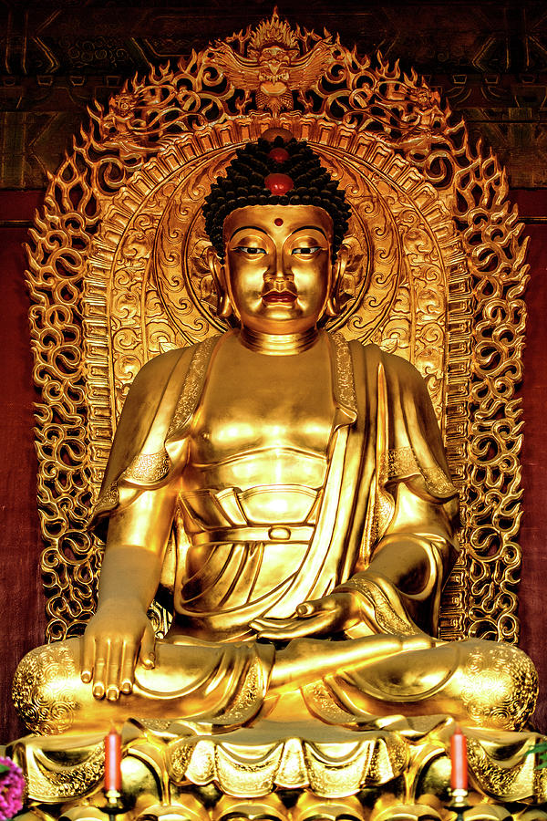 China 10 MKm2 Collection - Golden Buddha Photograph by Philippe HUGONNARD