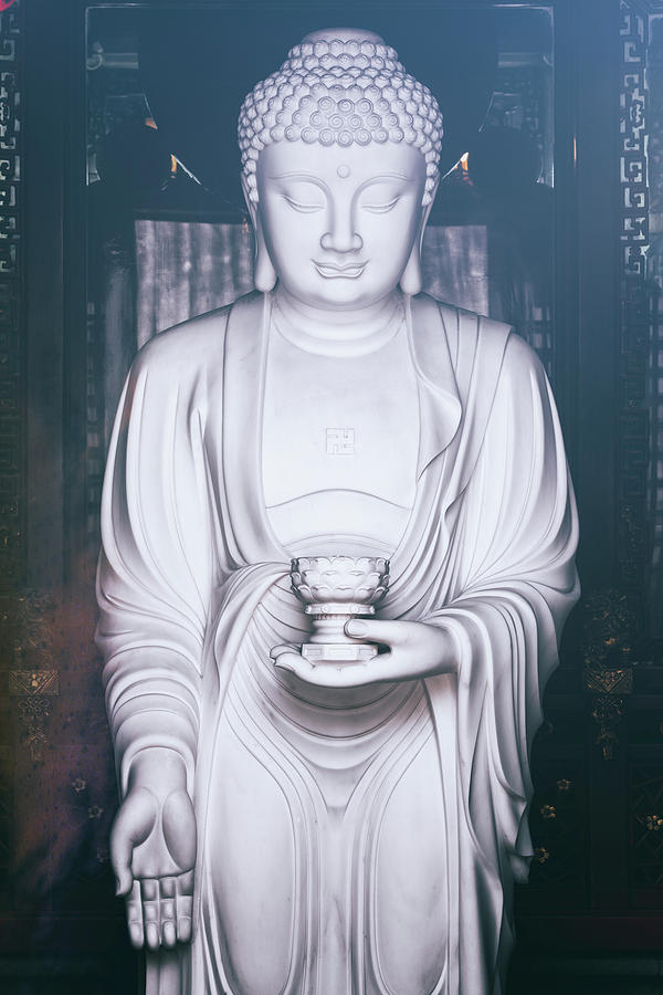 China 10 MKm2 Collection - White Buddha Photograph by Philippe HUGONNARD