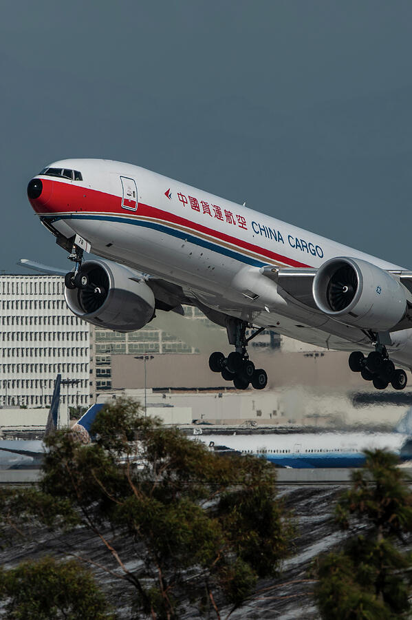 China Cargo Boeing 777 at Los Angeles Photograph by Erik Simonsen