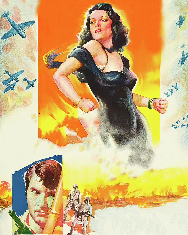 China Girl, 1942, movie poster base painting Painting by Movie World Posters
