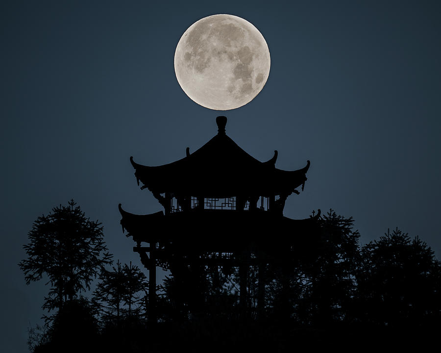 China Moon Photograph by William Dickman