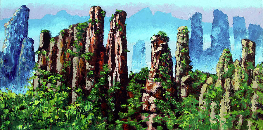 China Mountains 40 Painting by John Lautermilch