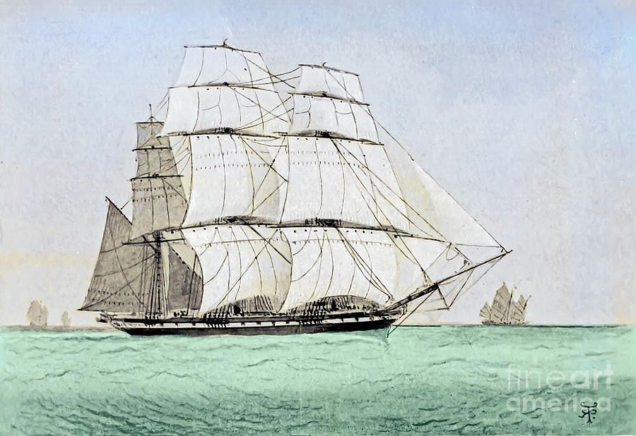 China Tea Clipper color e2 Drawing by Historic illustrations - Fine Art  America