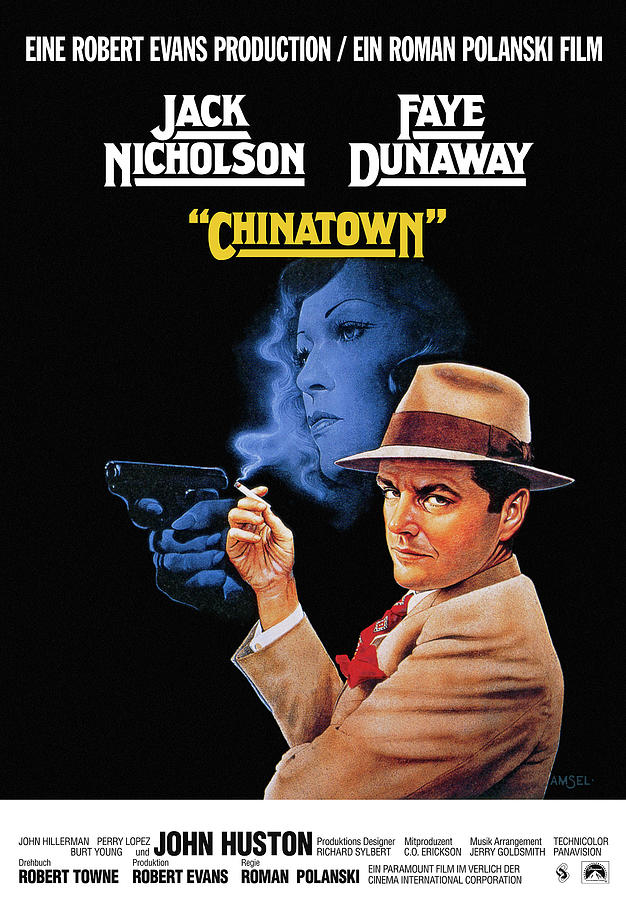 Chinatown, 1974 - art by Richard Amsel Mixed Media by Movie World Posters