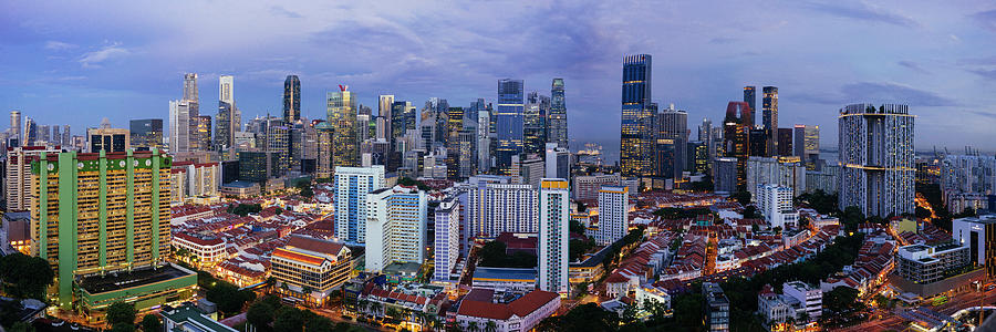 Chinatown and the CBD Singapore Photograph by Sonny Ryse
